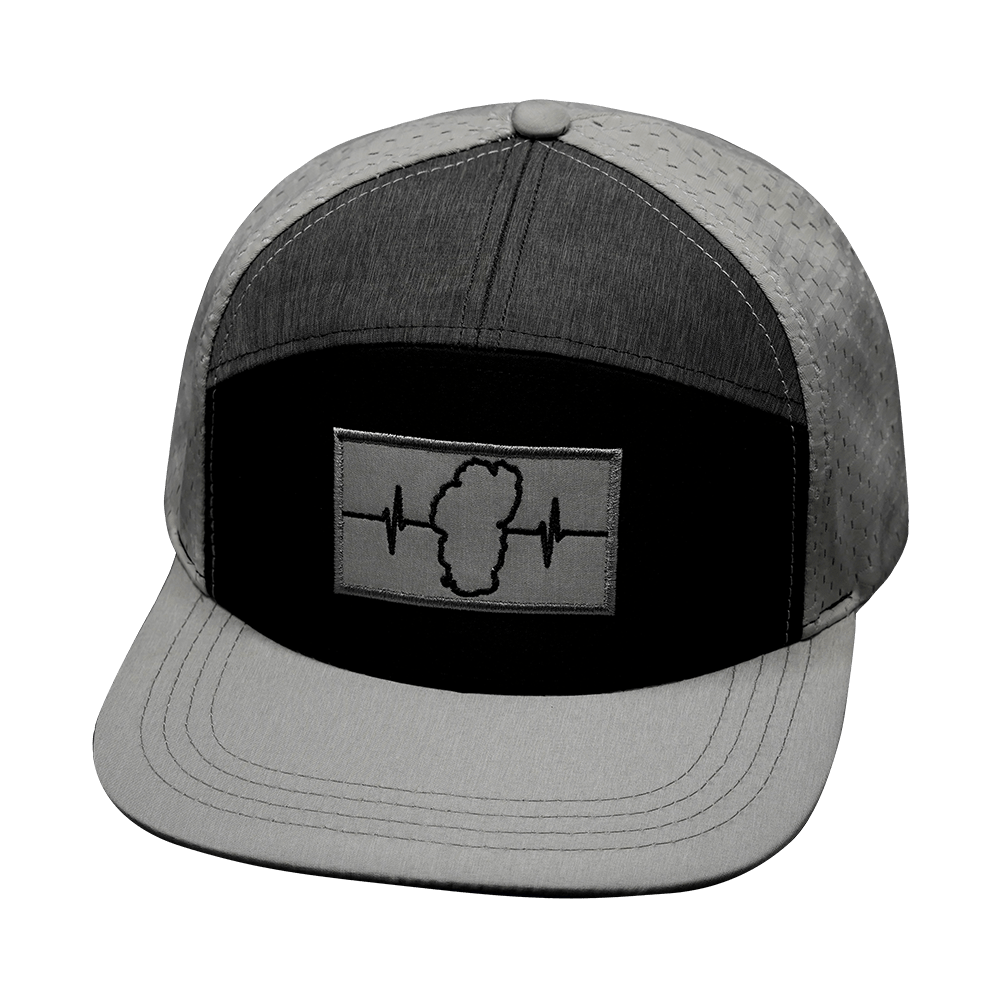 Tahoe Hat - Flat Bill - Gray / Black / Charcoal - Jersey Mesh