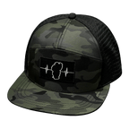Tahoe Hat - Flat Bill - Green Camo / Black - Jersey Mesh