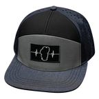 Tahoe Hat - Flat Bill - Navy / Gray / Black - Laser Mesh