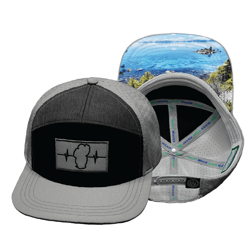 Tahoe Hat - Flat Bill - Gray / Black / Charcoal - Jersey Mesh
