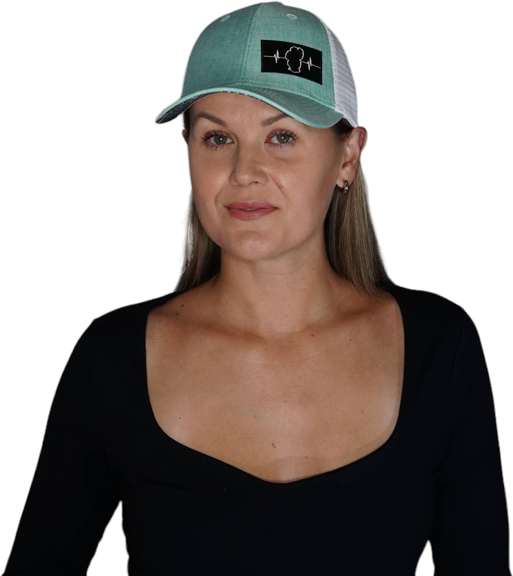 Tahoe Hat - Low Profile - Teal / White - Trucker Mesh