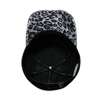Tahoe Hat - Trucker Hat - Velvet - Silver Leopard Print - Trucker Mesh