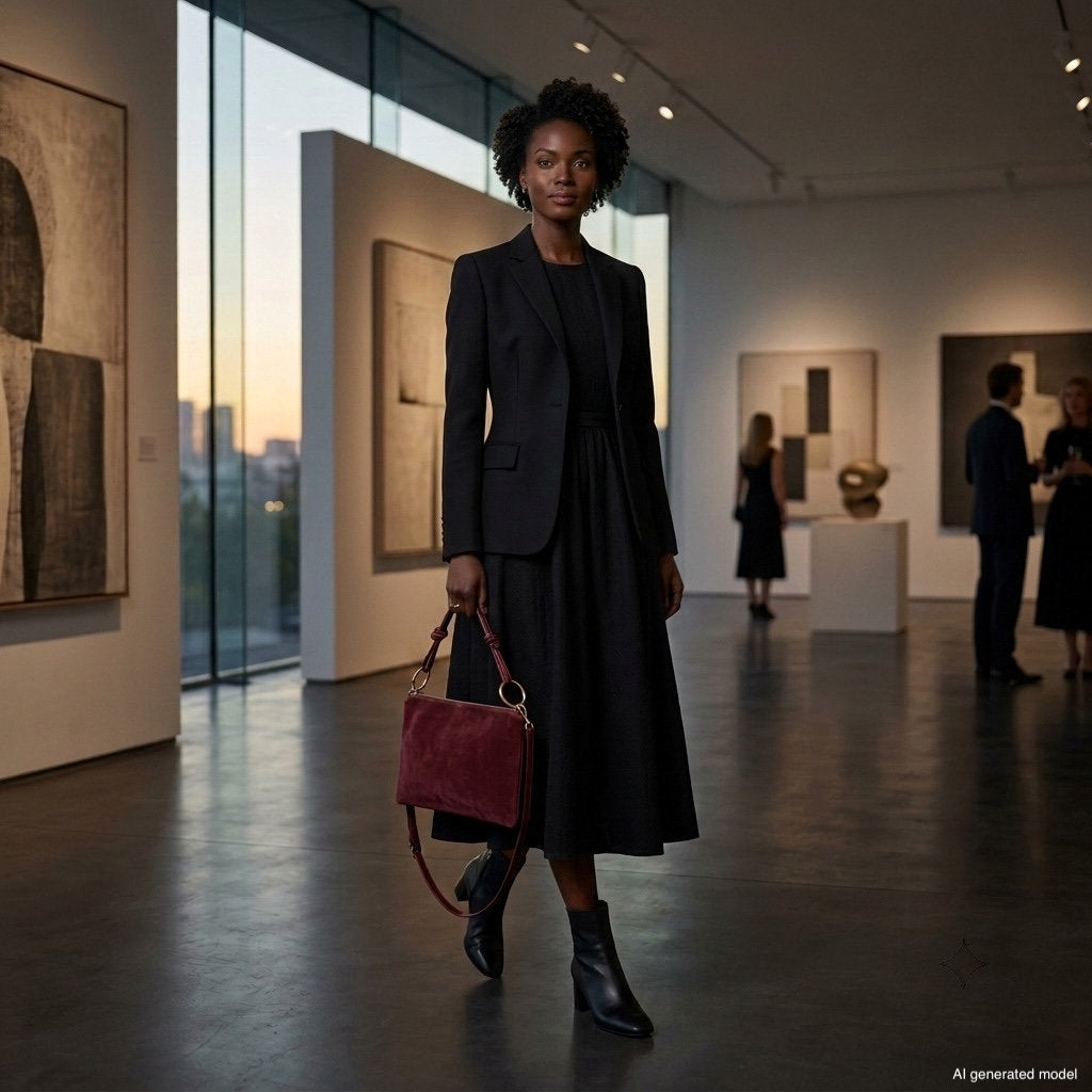 Italian Genuine Suede Shoulder Bag | Modena