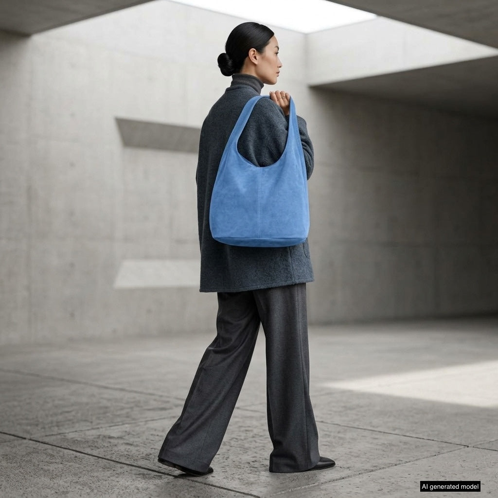 Italian Genuine Suede Hobo Bag | Palermo
