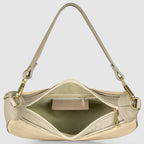 Italian Genuine Suede & Full-Grain Leather Shoulder Bag | Arezzo