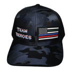 Team Heroes Hat - Baseball Hat Fit - Navy Camo / Black - Trucker Mesh