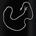14K White Gold 3.50CT Lab-Grown Diamond Tennis Necklace