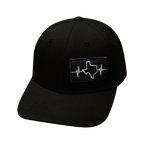Texas Hat - Baseball Hat Fit - Black - Laser Mesh
