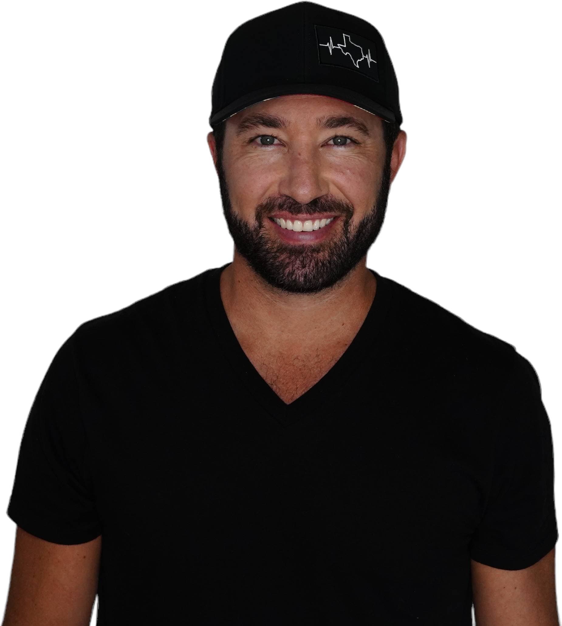 Texas Hat - Baseball Hat Fit - Black - Laser Mesh