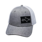 Texas Hat - Low Profile - Heather Gray / White - Trucker Mesh