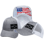 Texas Hat - Low Profile - Heather Gray / White - Trucker Mesh