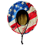 THB Straw - Sun Hat - Vintage Flag