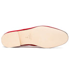 16-672-RED Tippa Suede & Calfskin Penny Loafers Red