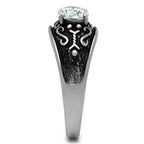 TK373 - High polished (no plating) Stainless Steel Ring with AAA Grade
