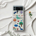 Cute Cartoon Phone Case for Samsung Galaxy Z Flip 3/4/5/6 5G - Luxury Hard PC 3-in-1 Protective Cover with Adorable Design and Durable Build