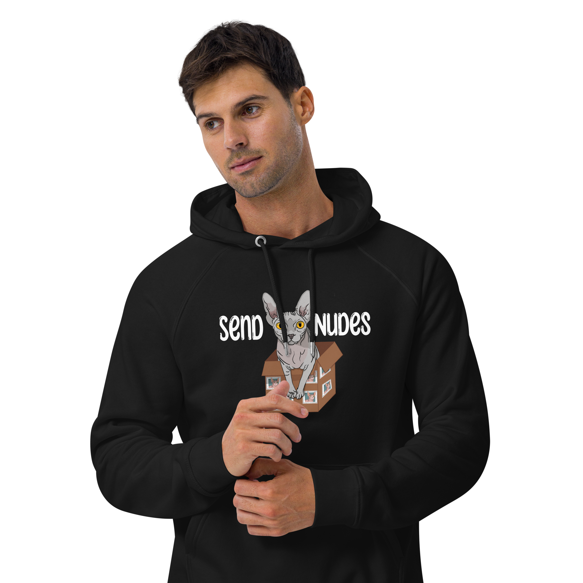 "SEND NUDES" UNISEX ECO HOODIE