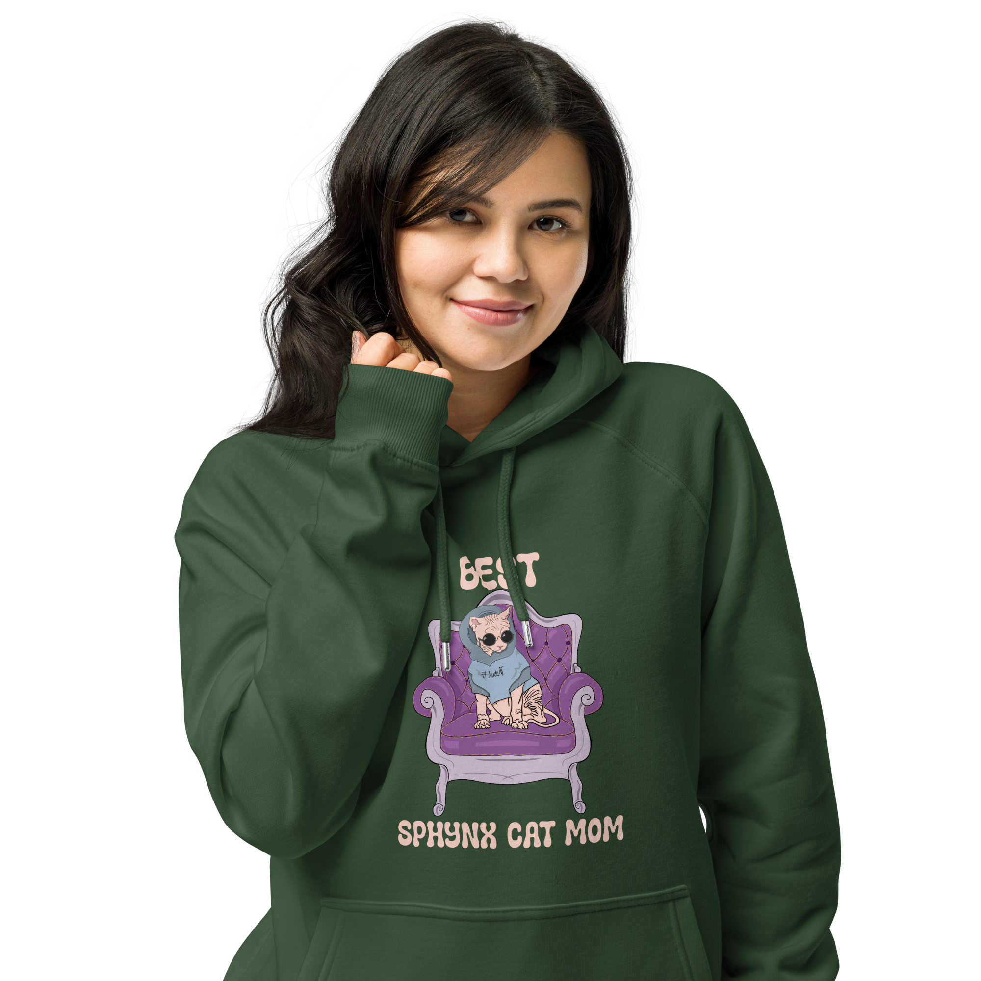 "BEST SPHYNX CAT MOM" UNISEX ECO HOODIE