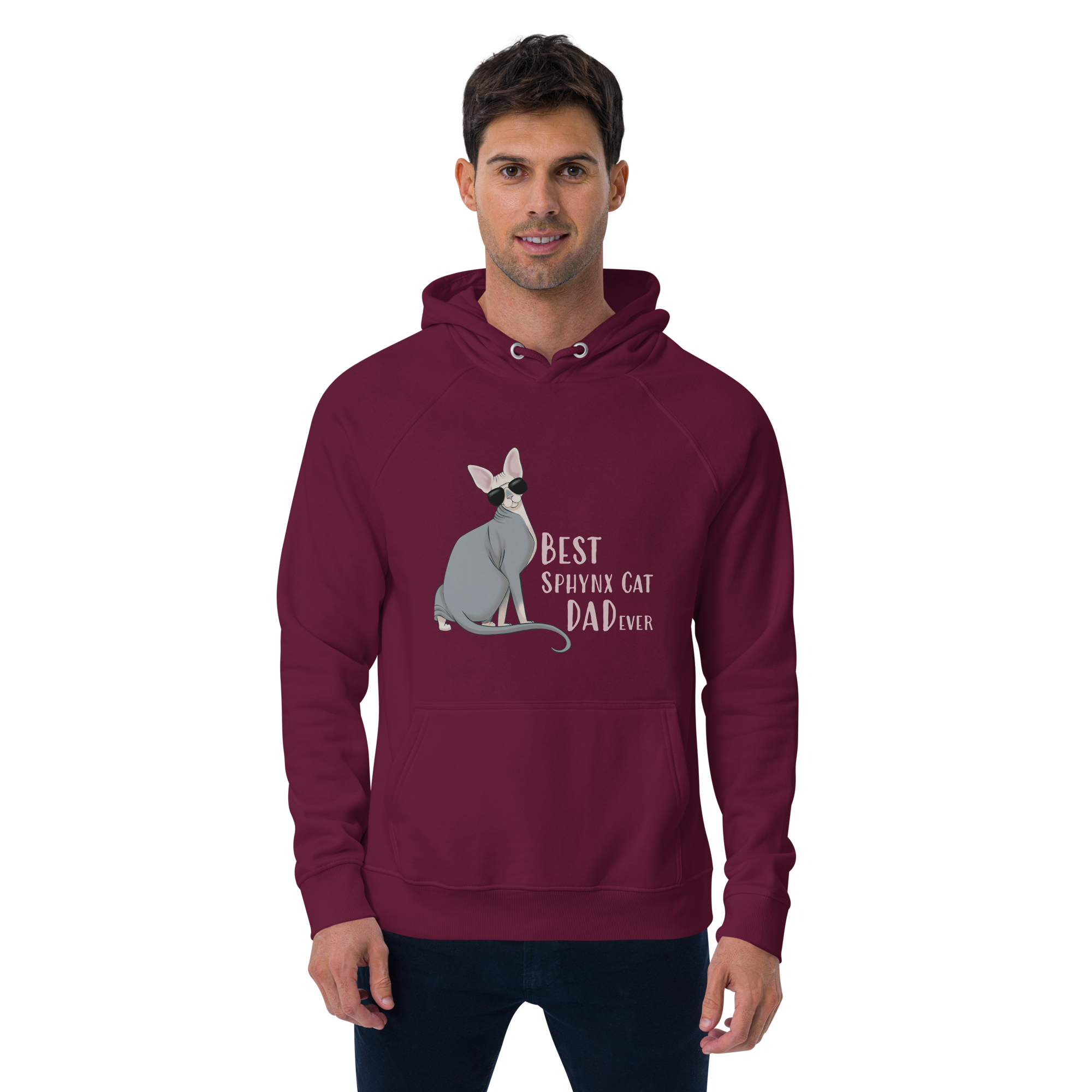 "BEST SPHYNX CAT DAD" UNISEX ECO HOODIE