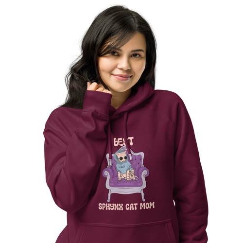 "BEST SPHYNX CAT MOM" UNISEX ECO HOODIE