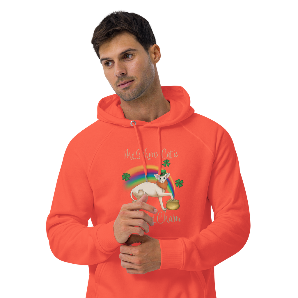 "MY SPHYNX IS MY LUCKY CHARM" UNISEX ECO HOODIE
