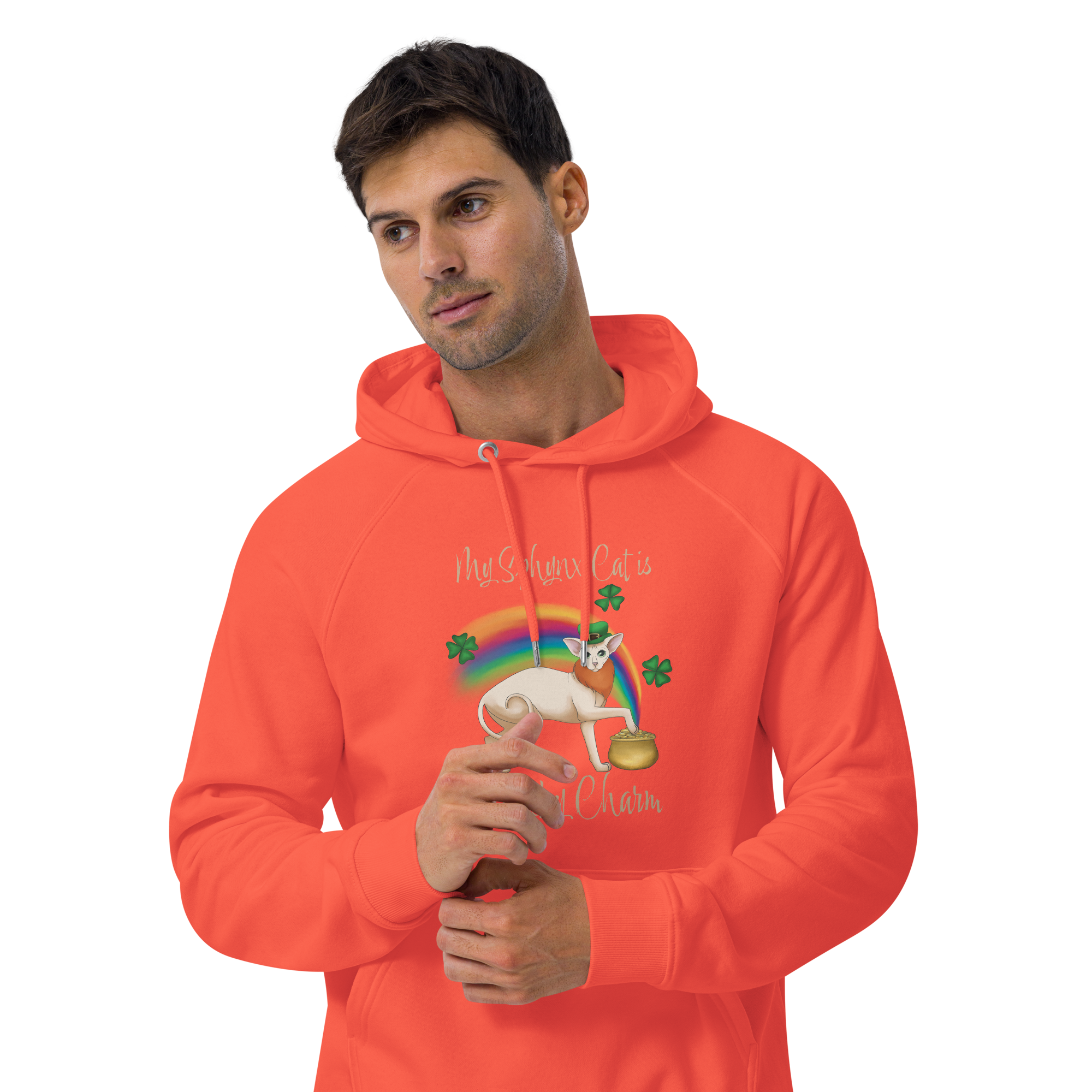 "MY SPHYNX IS MY LUCKY CHARM" UNISEX ECO HOODIE