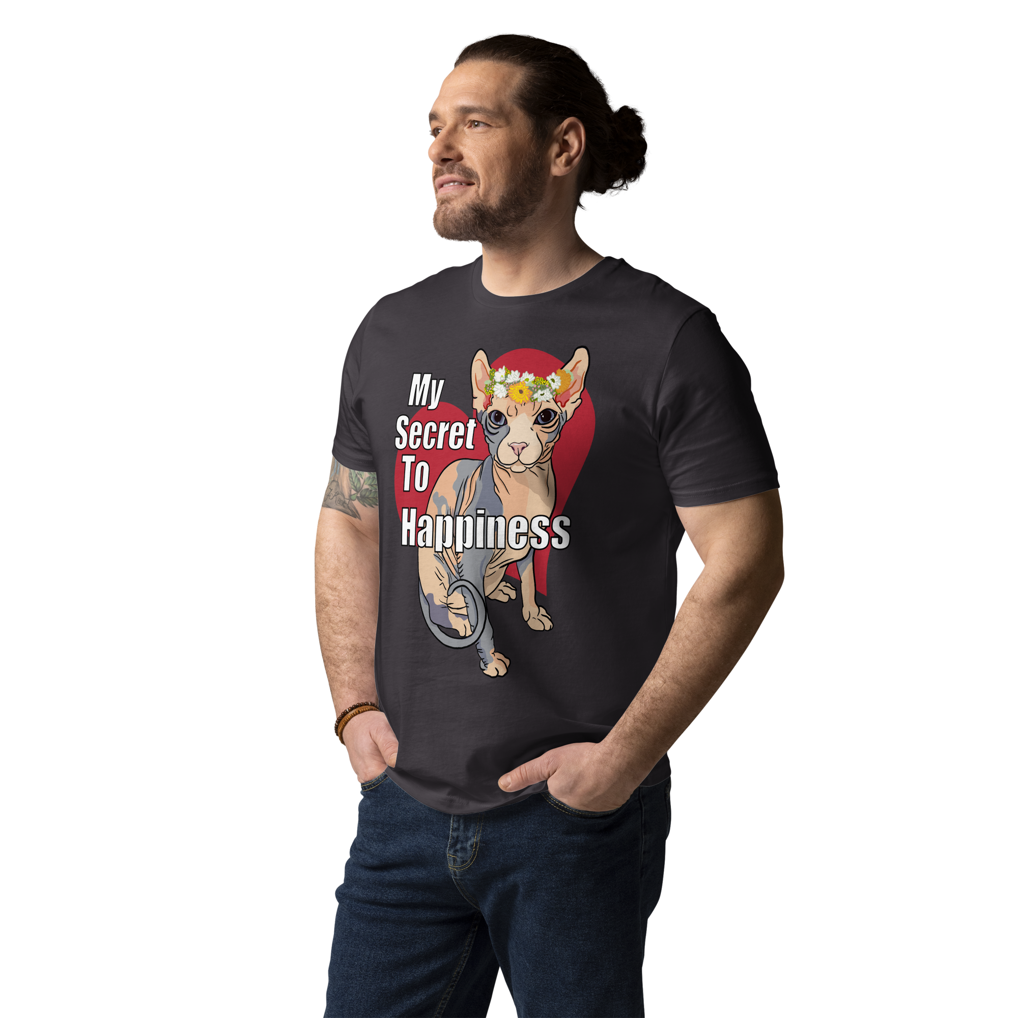 "MY SECRET TO HAPPINESS" UNISEX ECO TEE