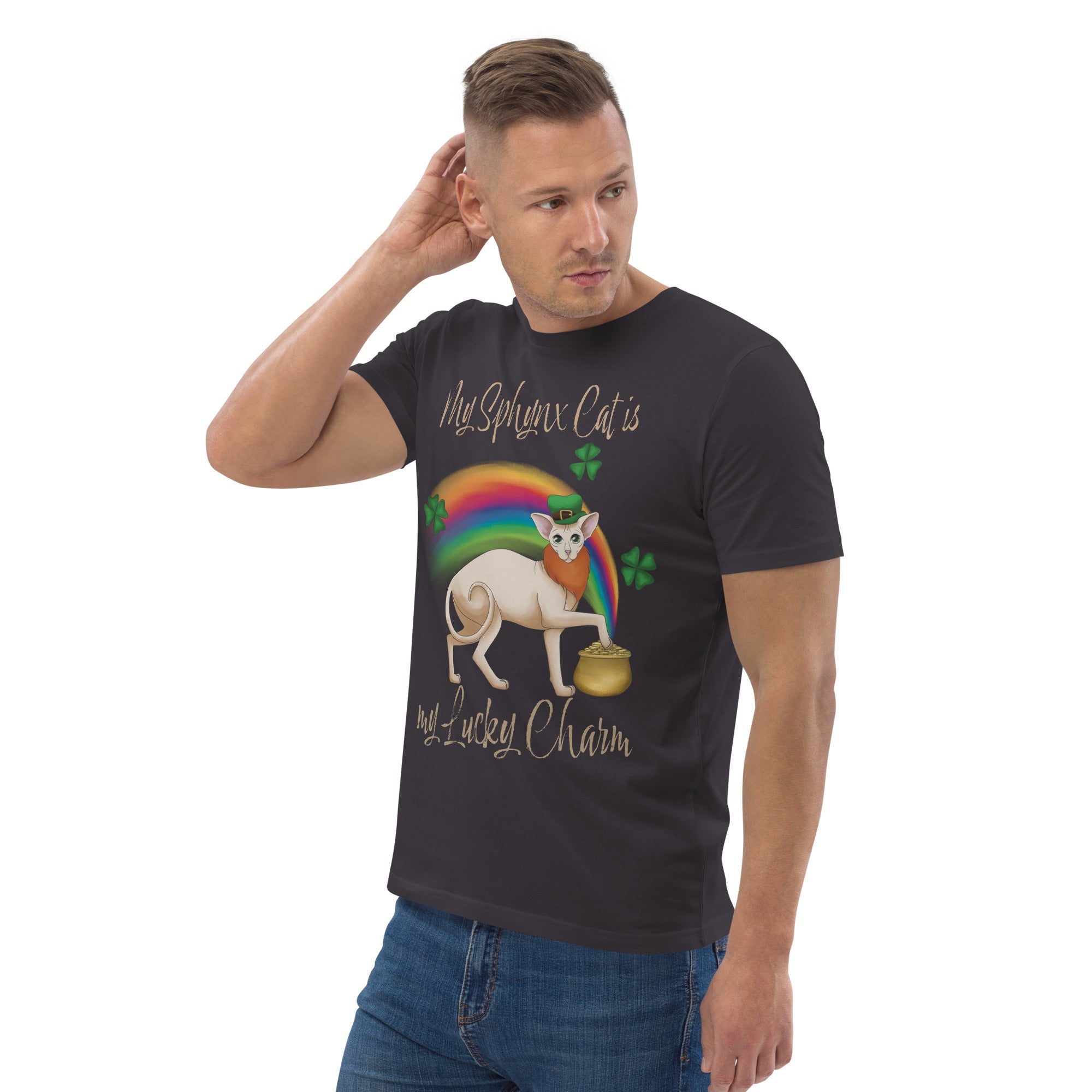 "MY SPHYNX IS MY LUCKY CHARM" UNISEX ECO TEE