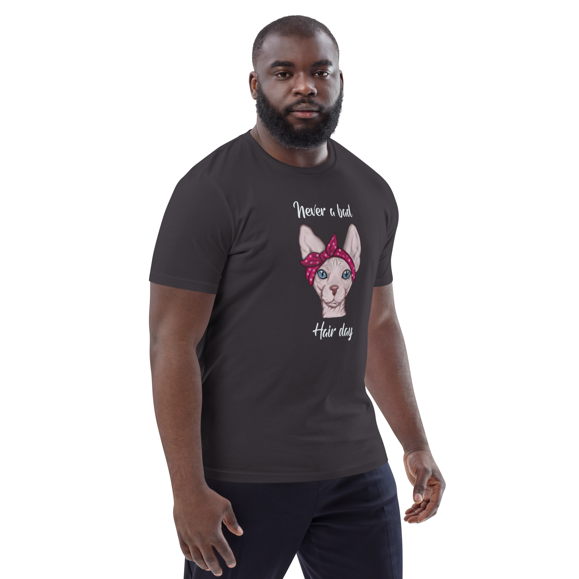 "NEVER A BAD HAIR DAY" UNISEX ECO TEE