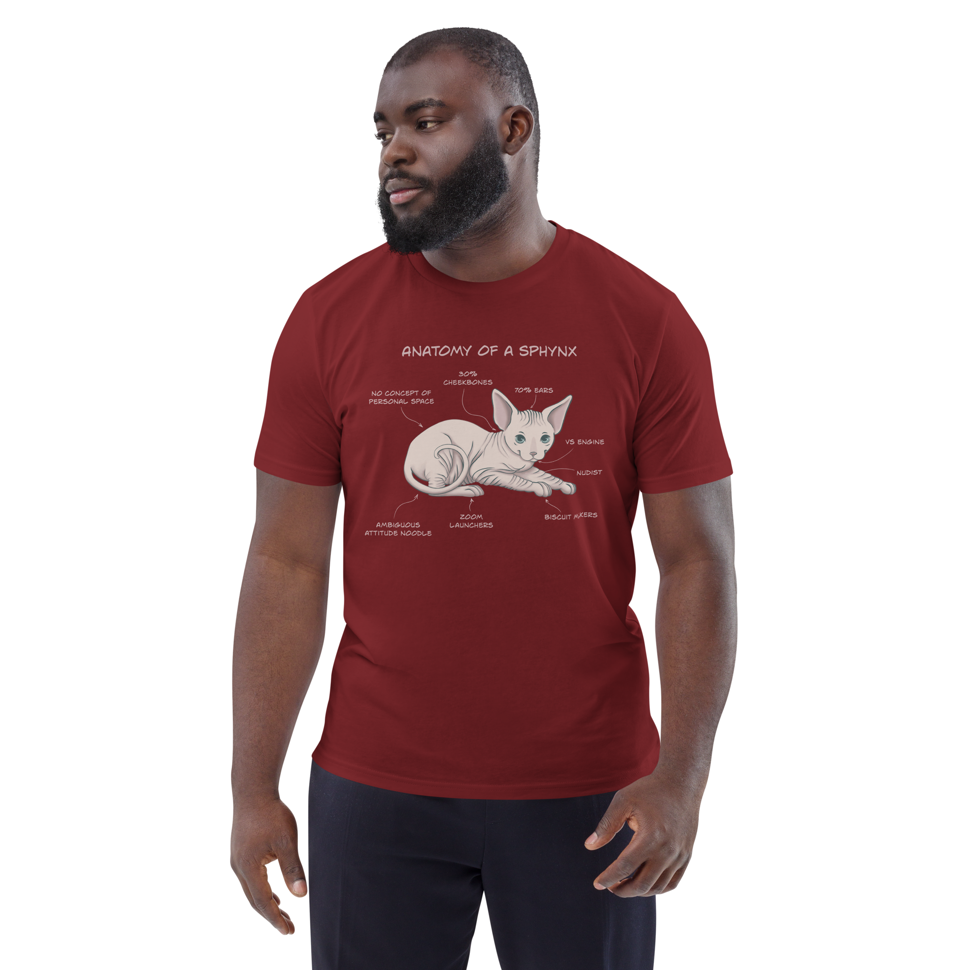 "ANATOMY OF A SPHYNX" UNISEX ORGANIC TEE