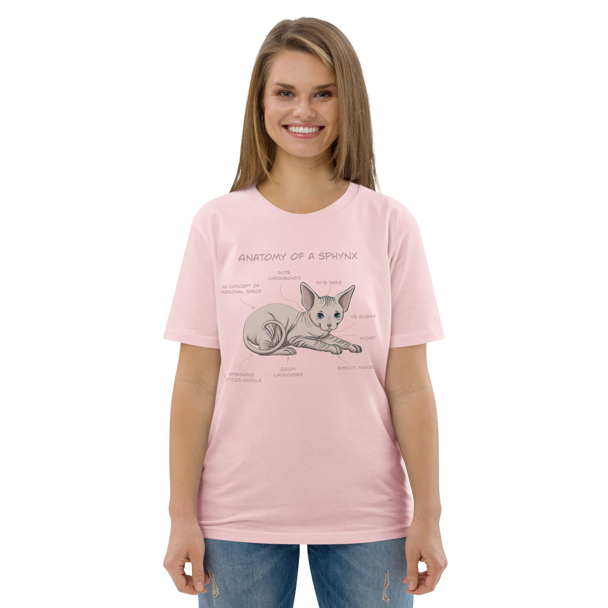"ANATOMY OF A SPHYNX" UNISEX ORGANIC TEE