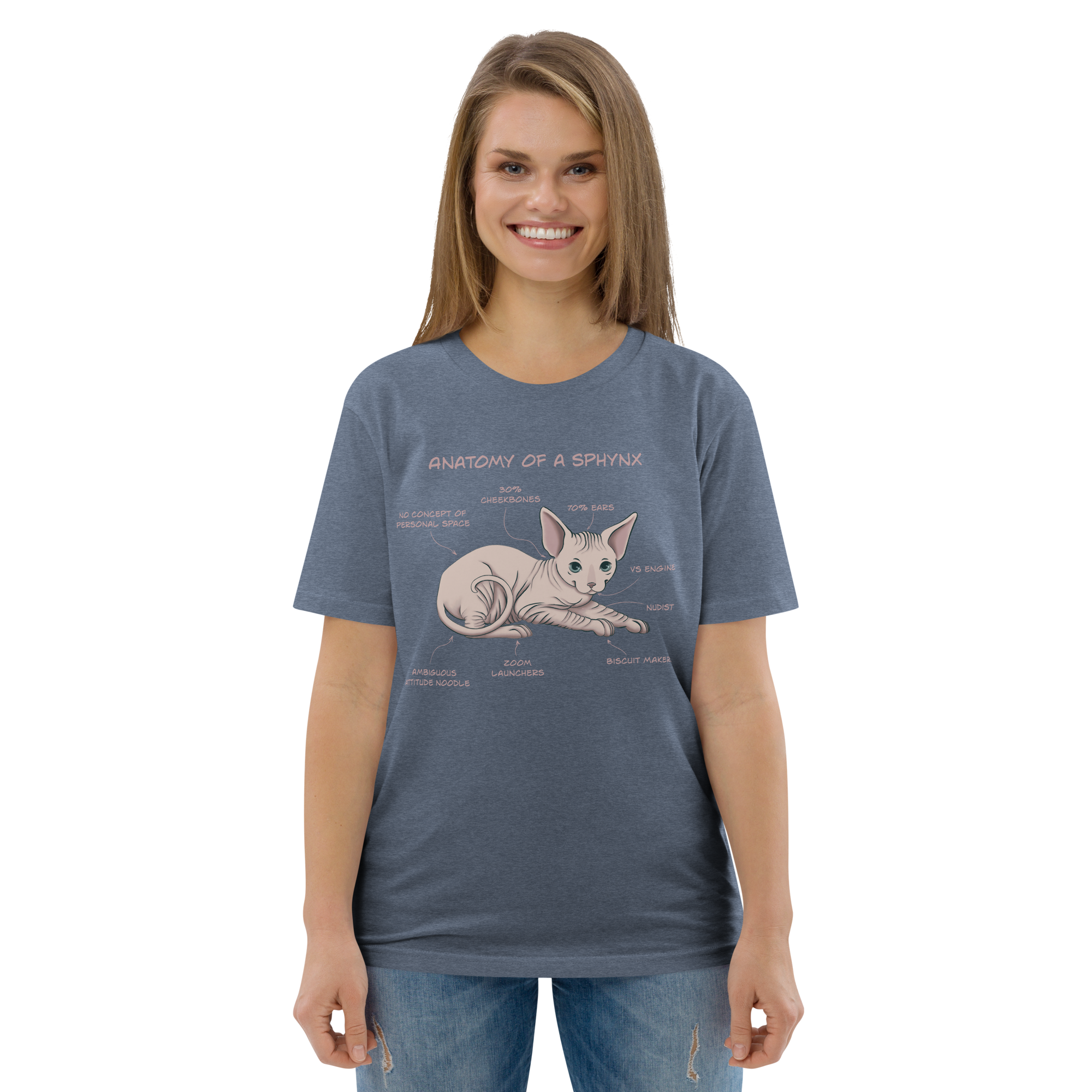 "ANATOMY OF A SPHYNX" UNISEX ORGANIC TEE