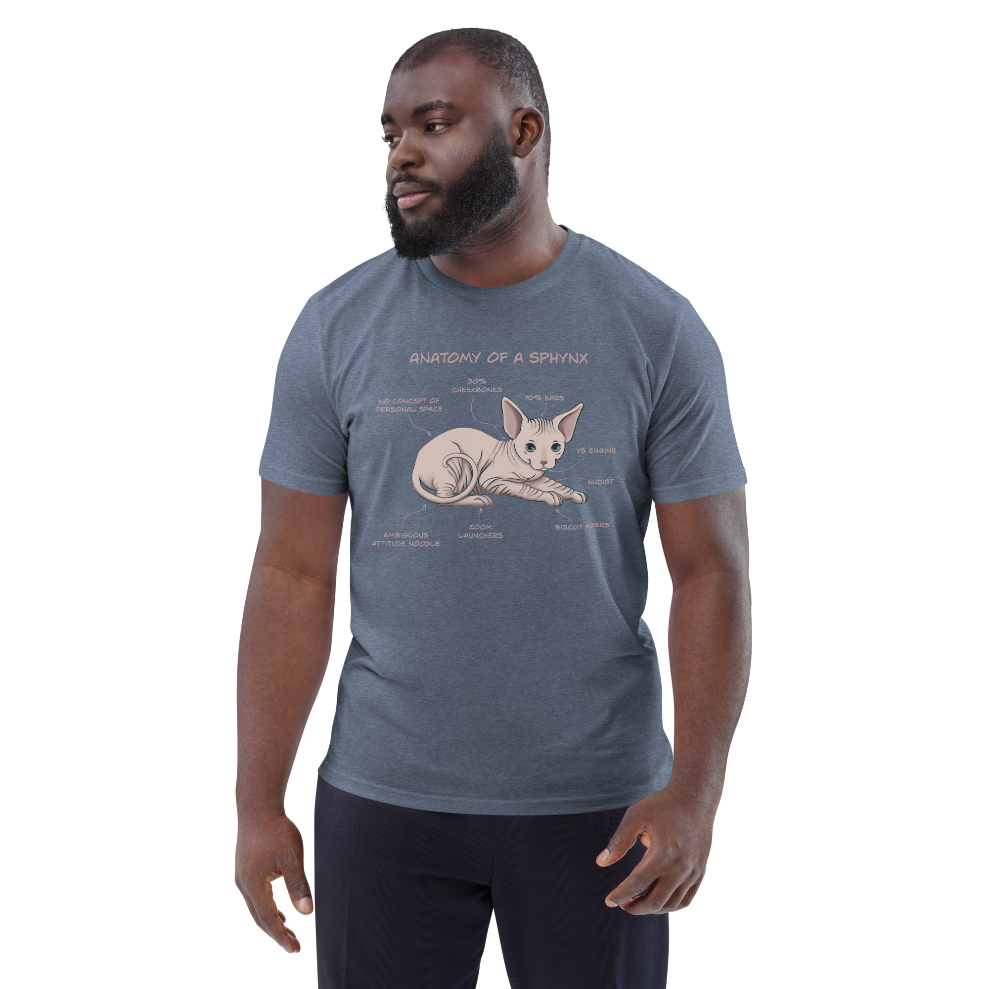 "ANATOMY OF A SPHYNX" UNISEX ORGANIC TEE