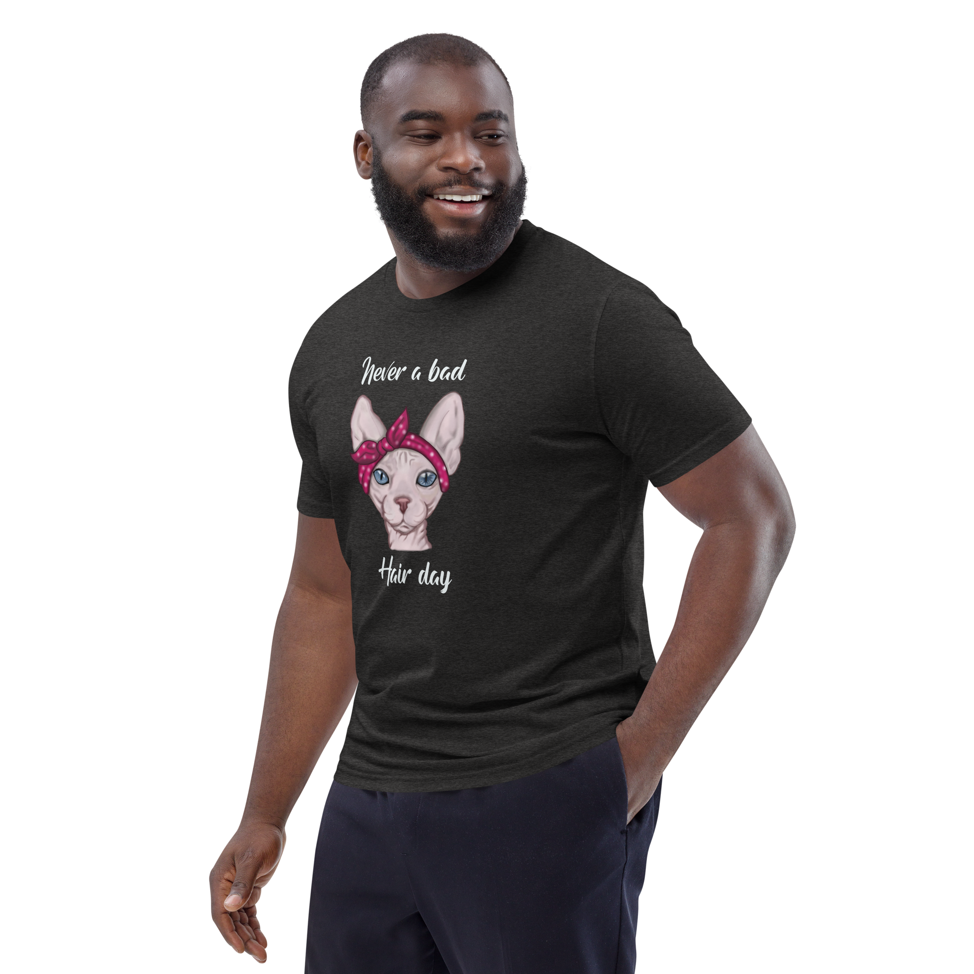 "NEVER A BAD HAIR DAY" UNISEX ECO TEE