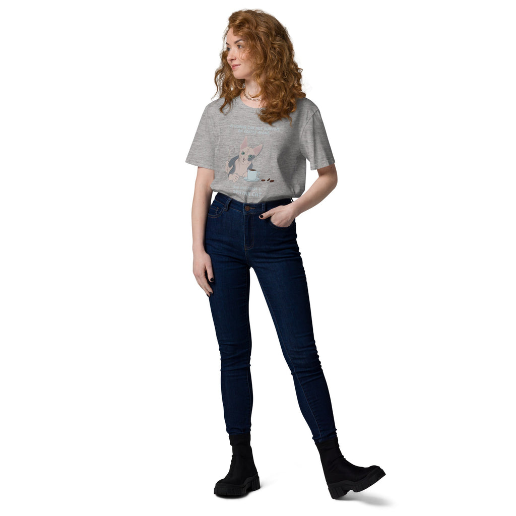 "WOMAN CAN'T SURVIVE ON COFFEE ALONE" WOMAN'S ECO TEE