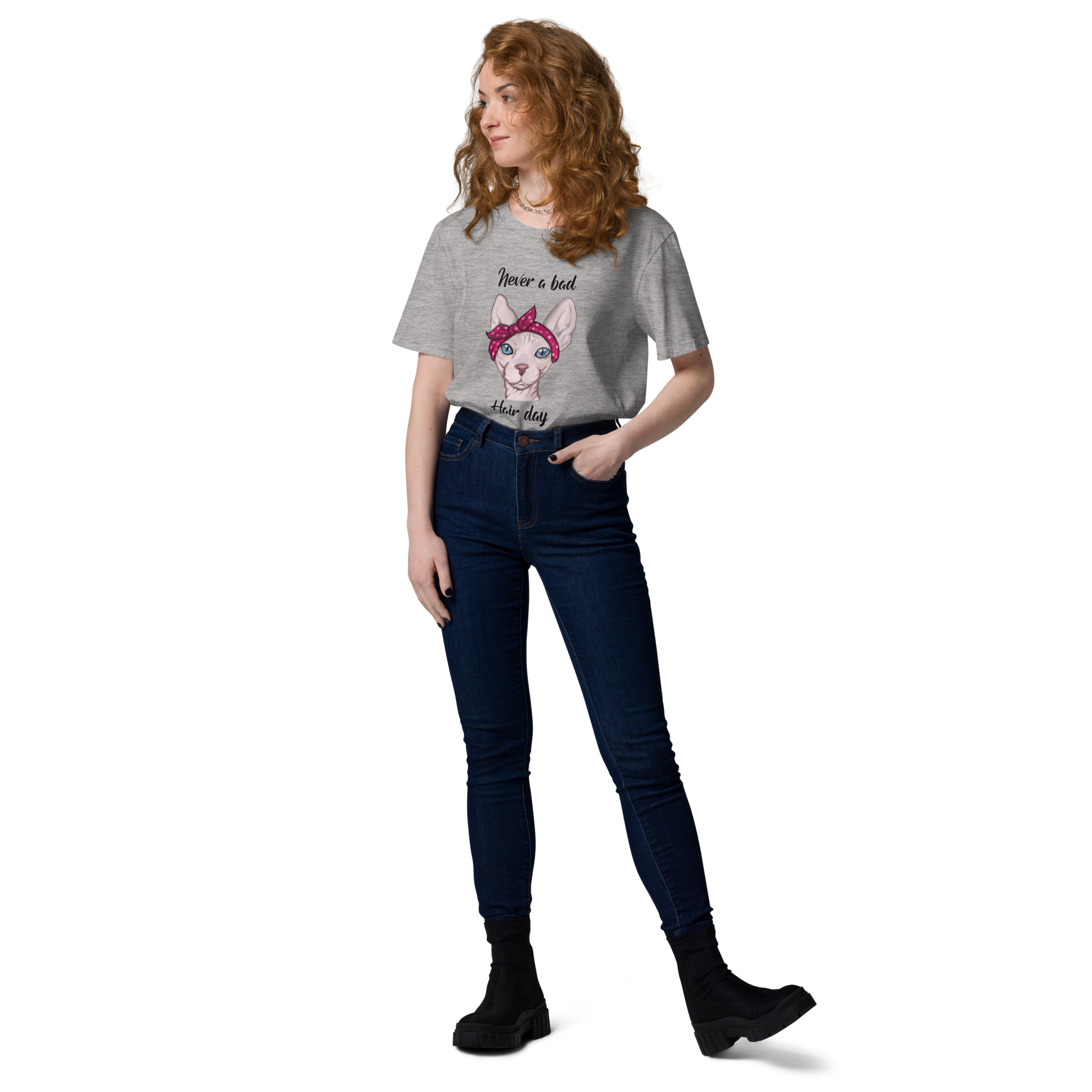 "NEVER A BAD HAIR DAY" UNISEX ECO TEE