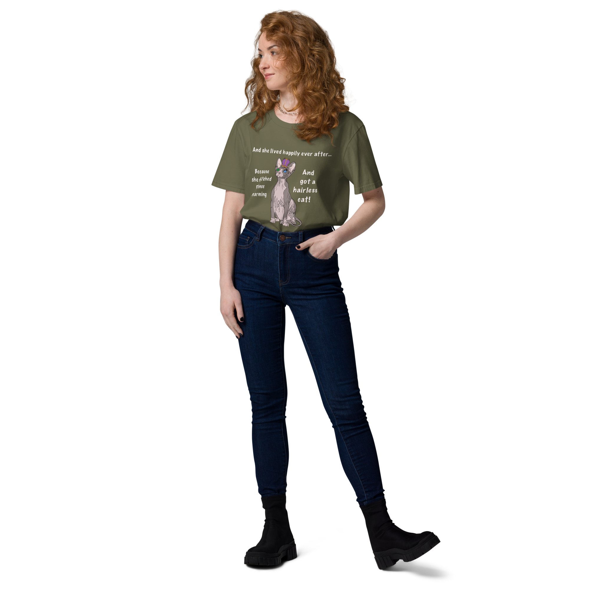 "DITCHED PRINCE CHARMING & GOT A SPHYNX CAT" ECO TEE