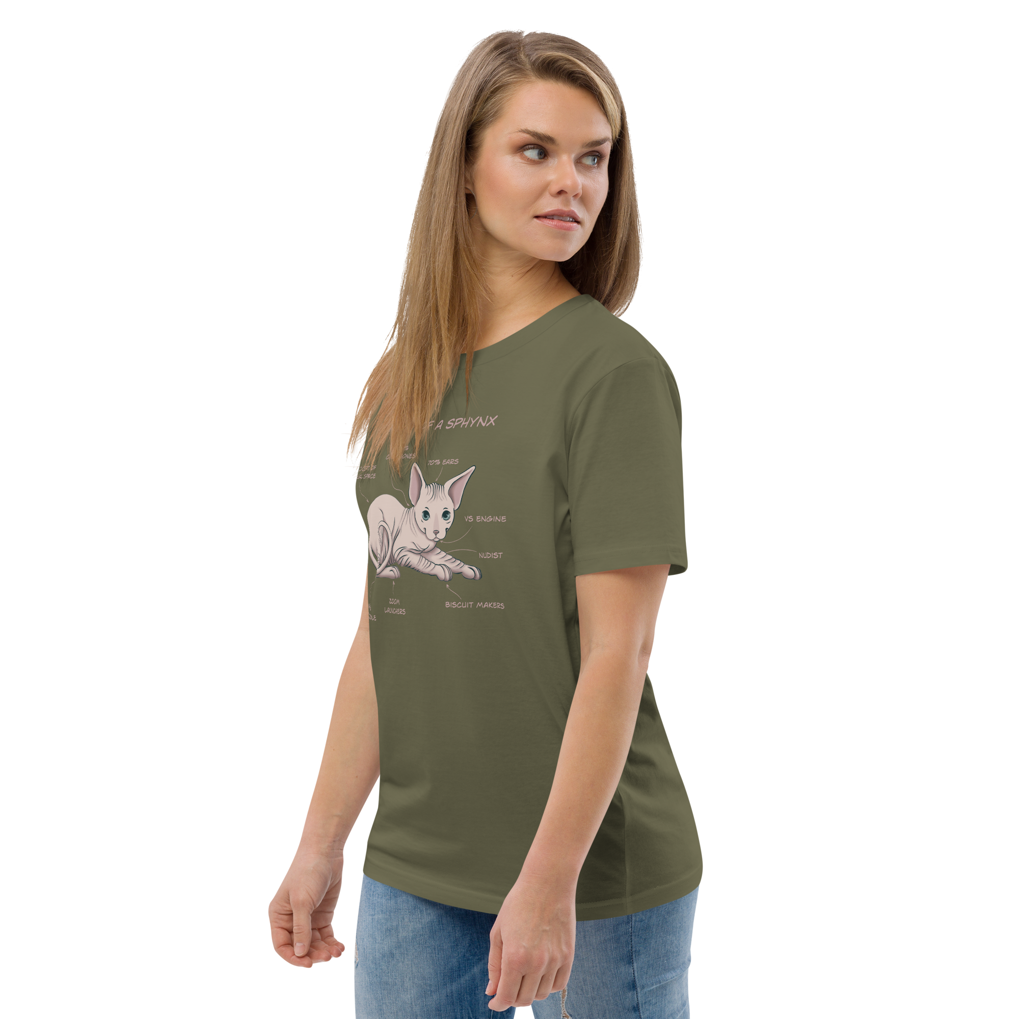 "ANATOMY OF A SPHYNX" UNISEX ORGANIC TEE