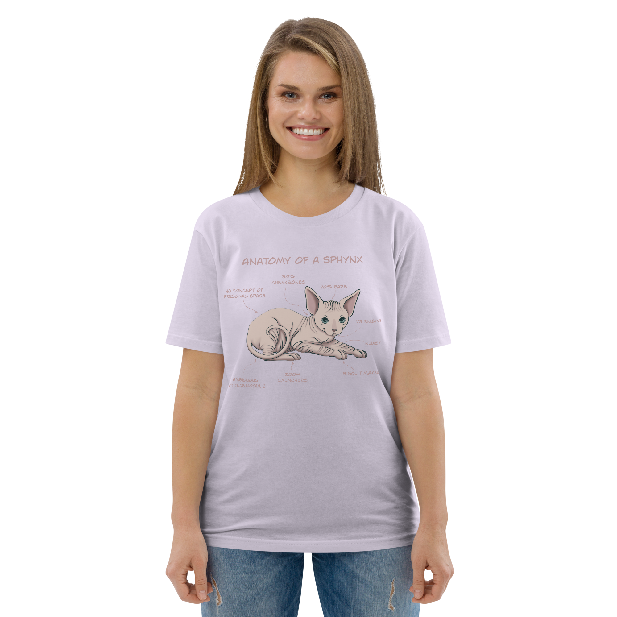 "ANATOMY OF A SPHYNX" UNISEX ORGANIC TEE