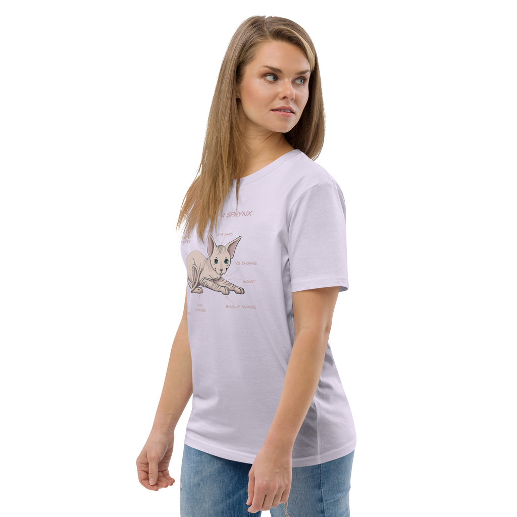 "ANATOMY OF A SPHYNX" UNISEX ORGANIC TEE