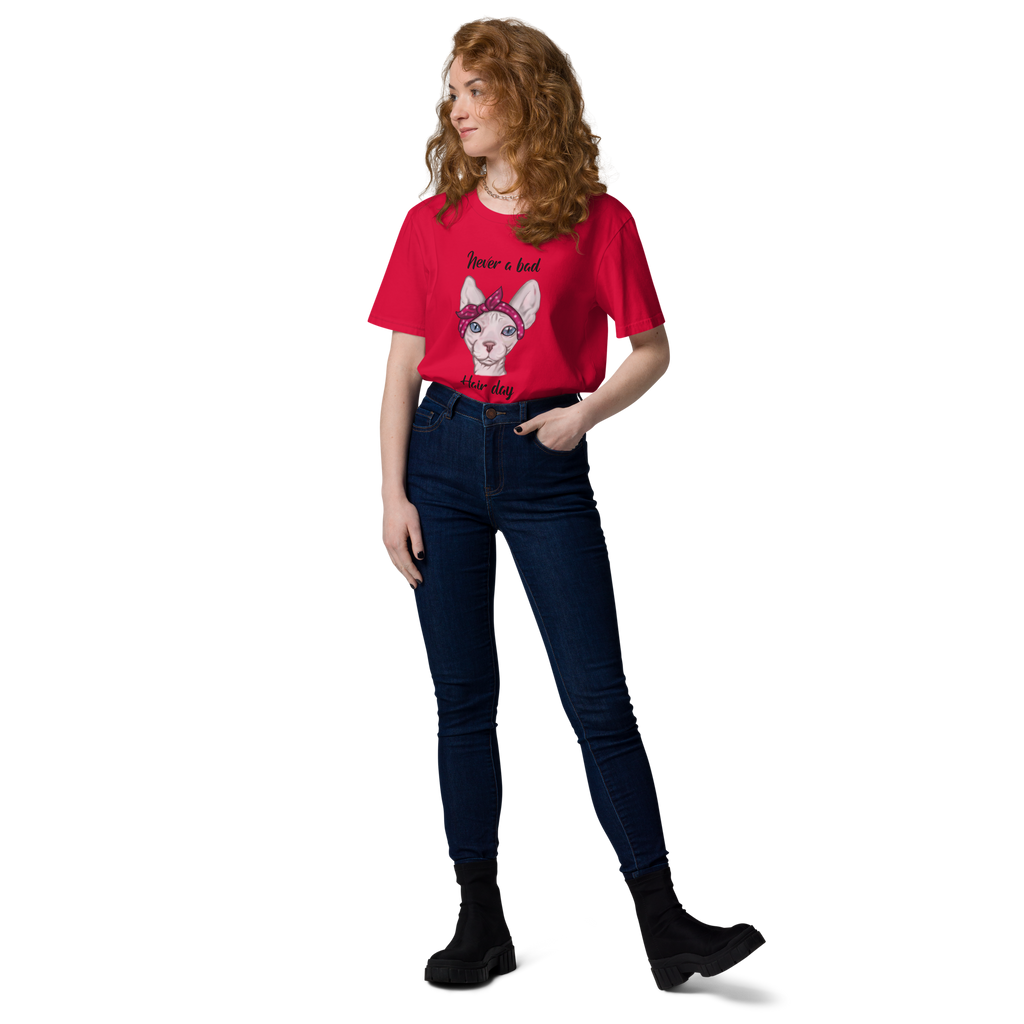"NEVER A BAD HAIR DAY" UNISEX ECO TEE