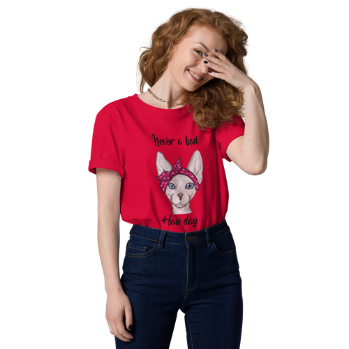 "NEVER A BAD HAIR DAY" UNISEX ECO TEE