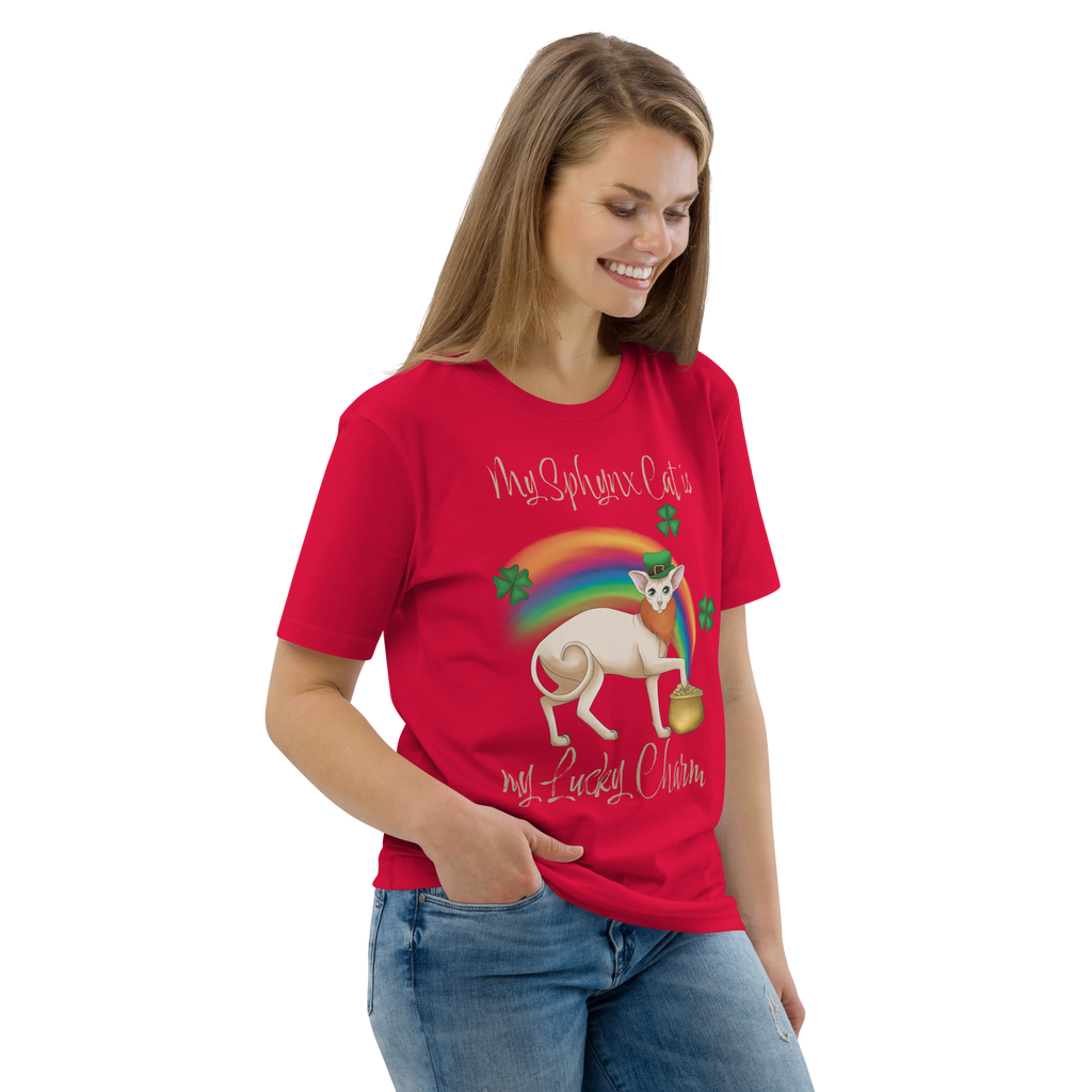 "MY SPHYNX CAT IS MY LUCKY CHARM" - UNISEX TEE