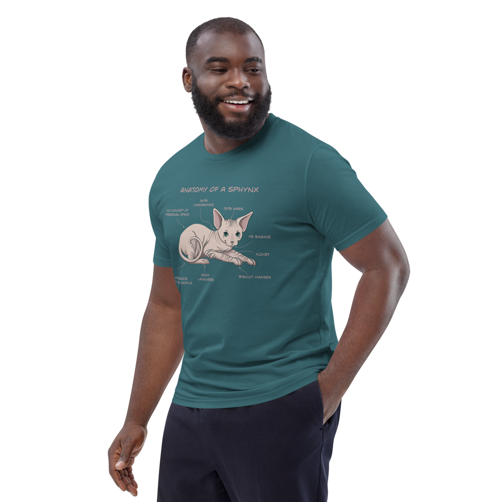 "ANATOMY OF A SPHYNX" UNISEX ORGANIC TEE