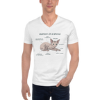 "ANATOMY OF A SPHYNX" UNISEX V-NECK TEE