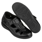 TOTO Black Braided Leather Sandals - Three Inches - G1307