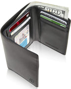 Vegan Leather Trifold Wallet – ID Window, RFID Blocking