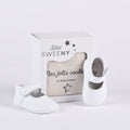 Girls White Leather Pre-Walker Shoes