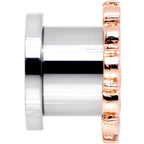 00G Clear Gem Flowering Frame Screw Fit Tunnel Plug Set