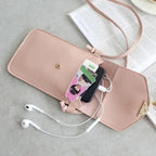Women  Bag Shoulder Transparent Bag Card Holders Girl  Handbag Ladies PU Leather Clutch Phone Wallets Purse