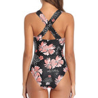 Women One Piece Plunge V Neck Monokini Sexy Hollow Out Swimsuit